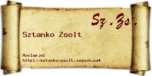 Sztanko Zsolt névjegykártya